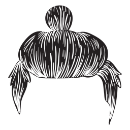Icono de pelo de moño de hombre Transparent PNG