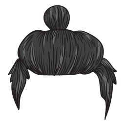 Man bun hair illustration PNG Design Transparent PNG