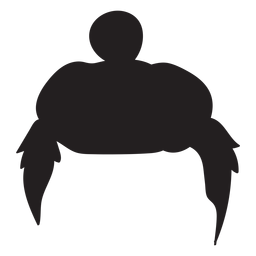 Silueta de cabello de moño de hombre Diseño PNG