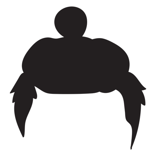 Silhueta de cabelo de homem com coque Desenho PNG