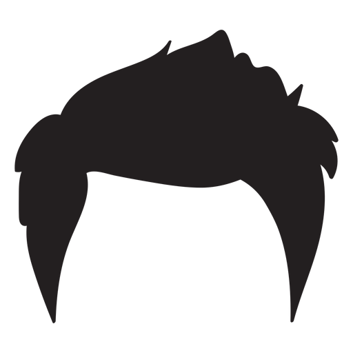 Silhueta de estilo de cabelo masculino Desenho PNG