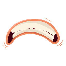 Elemento de expresión facial de boca. Diseño PNG