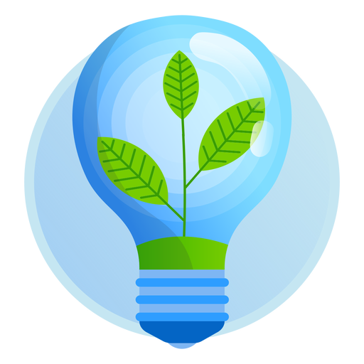 Nature light bulb icon PNG Design