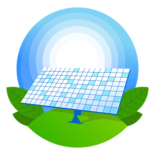 Icono de panel solar de naturaleza