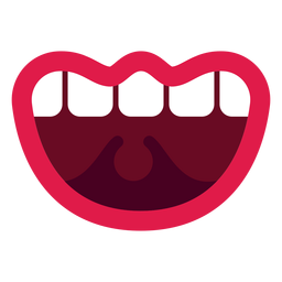 Illustration mit offenem Mund PNG-Design
