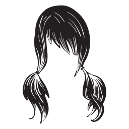 Pigtails hair icon Transparent PNG