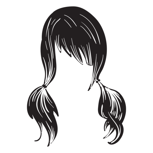 Pigtails hair icon PNG Design