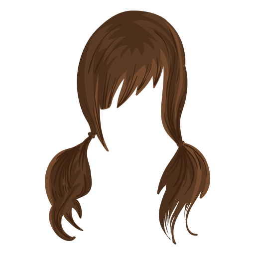 Pigtails hair illustration PNG Design