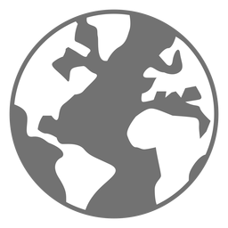 Planet Erde flache Ikone PNG-Design