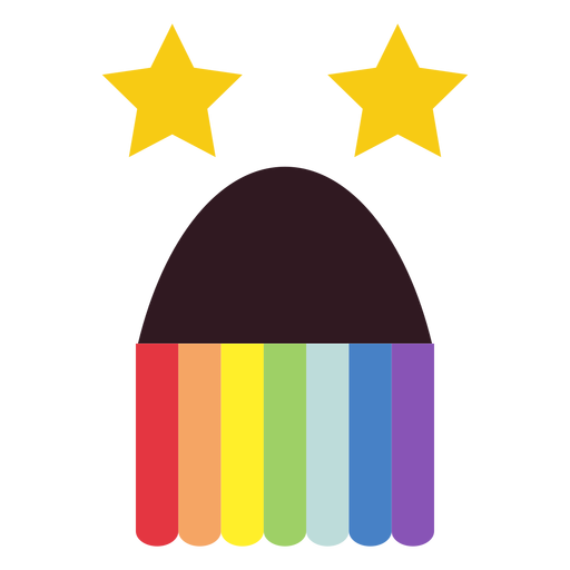 Pucking Rainbow Emoticon Gesicht flach PNG-Design