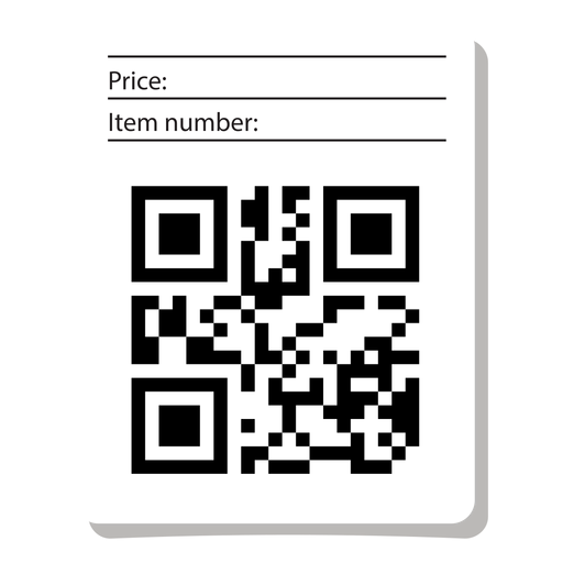 Qr code label with info PNG Design