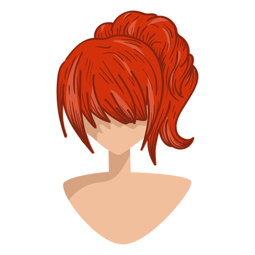 Red hair icon PNG Design