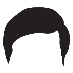 Regelmäßige Männerhaarsilhouette PNG-Design