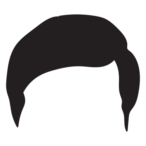 Silueta de cabello de hombres regulares Diseño PNG