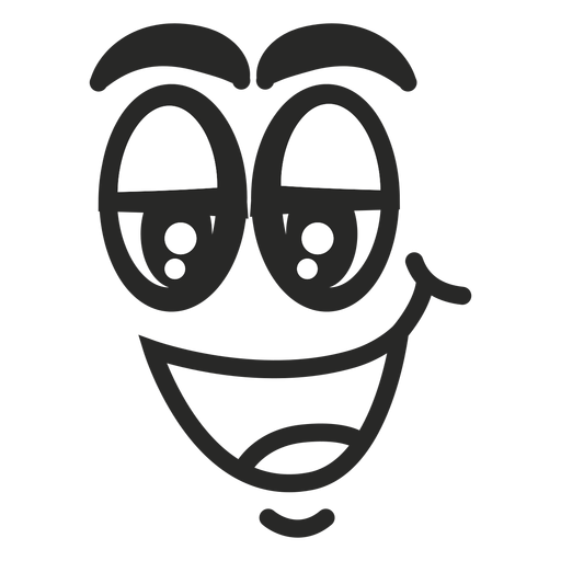 Relaxed emoticon face PNG Design
