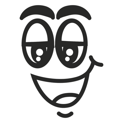 Simple Relaxed Emoticon Face PNG & SVG Design For T-Shirts