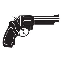 Flaches Symbol für Revolver PNG-Design