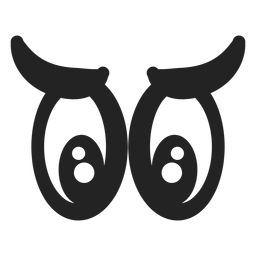 Sad emoticon eyes PNG Design