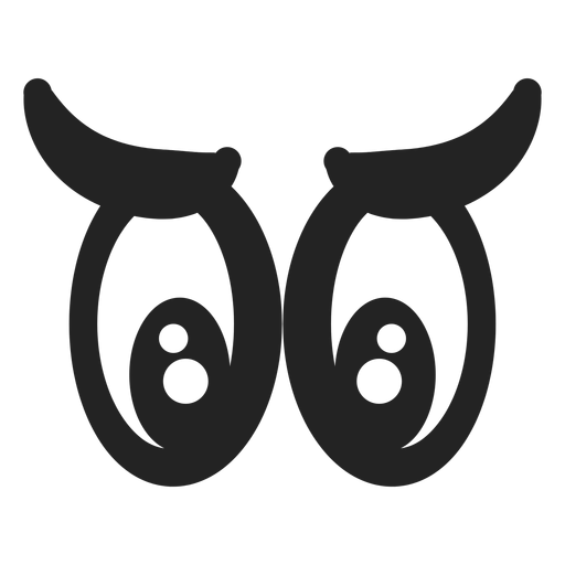 Traurige Emoticon-Augen PNG-Design