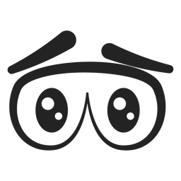 Design PNG E SVG De Desenhos Animados De Olhos Emoticon Triste Para  Camisetas