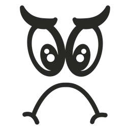 Sad emoticon face PNG Design