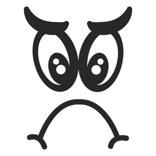 Sad emoticon face PNG Design