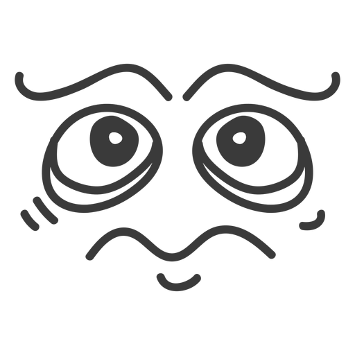 Design PNG E SVG De Rosto De Emoticon Chateado Simples Para Camisetas