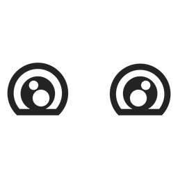 Olhos de emoticon kawaii tristes Desenho PNG