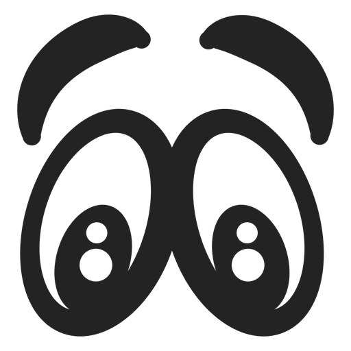 Scared emoticon eyes - Transparent PNG & SVG vector file