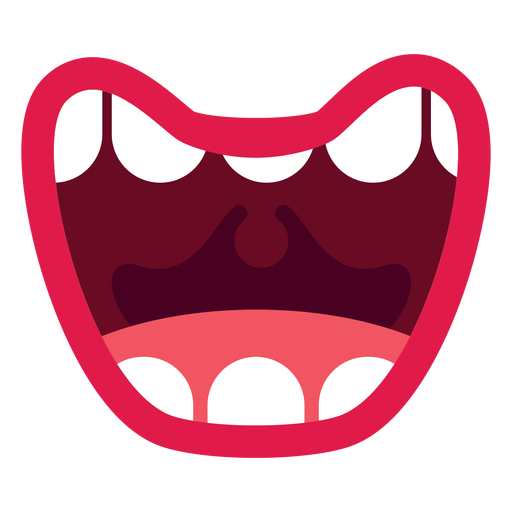 Scary open mouth icon PNG Design