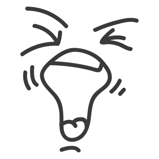 Schreien Emoticon Gesicht Cartoon PNG-Design