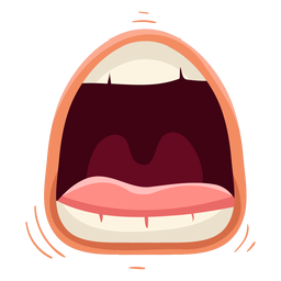 Screaming open mouth illustration