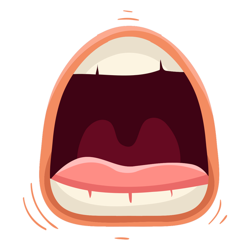 Screaming open mouth illustration PNG Design