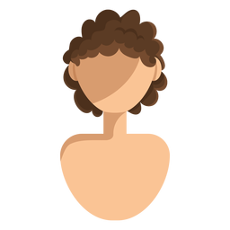 Kurzes Symbol für lockiges Haar PNG-Design