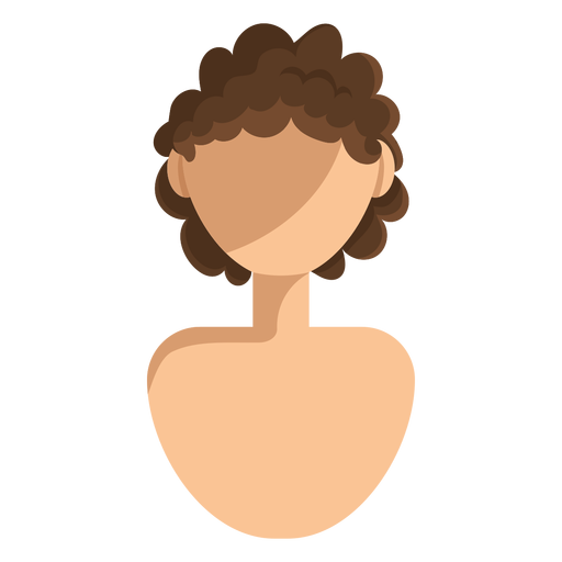 Short curly hair icon PNG Design