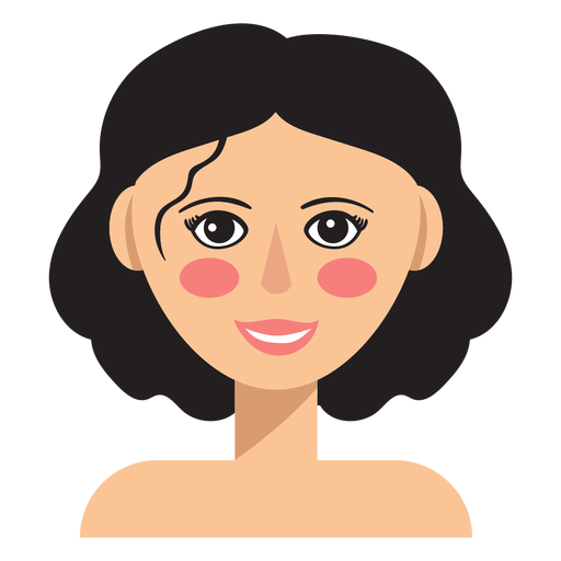 Short hair woman avatar PNG Design