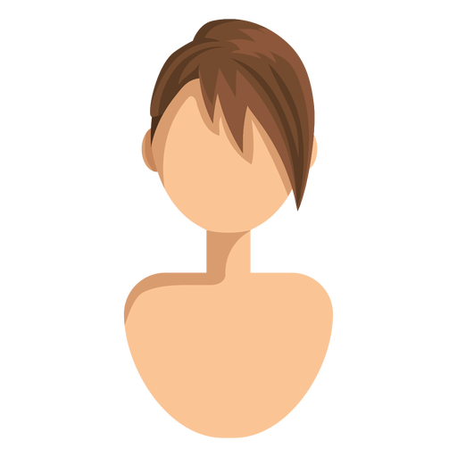 Ícone de cabelo penteado para o lado curto Desenho PNG