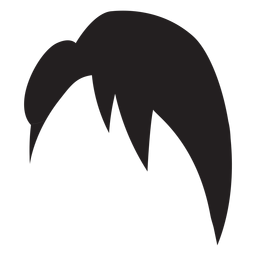 Short side swept hair silhouette PNG Design