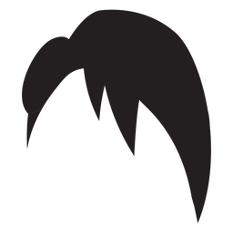 Silhueta de cabelo com lado curto Desenho PNG