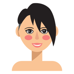 Mujer de pelo barrido lado corto Diseño PNG