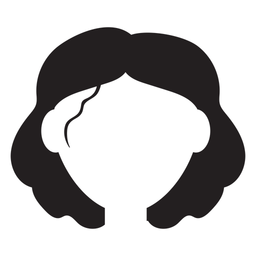 Short woman hair silhouette PNG Design