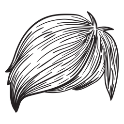 Dibujado a mano flecos laterales cabello hombre Diseño PNG