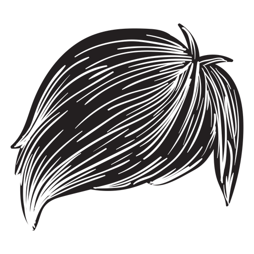 Icono de cabello de hombres de flecos laterales Diseño PNG