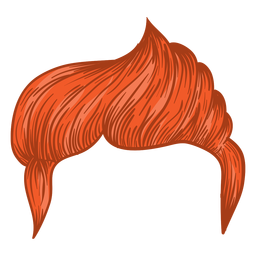 Seitenteil Männerhaarillustration PNG-Design