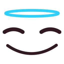 Rosto simples anjo emoticon Desenho PNG