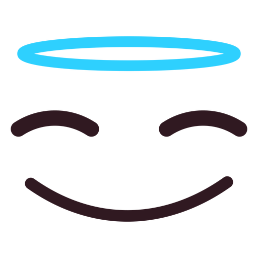 Einfaches Engel Emoticon Gesicht PNG-Design