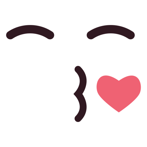 simple blow kiss emoticon face transparent png svg vector file simple blow kiss emoticon face