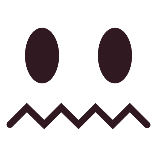 Design PNG E SVG De Rosto De Emoticon Confuso Simples Para Camisetas