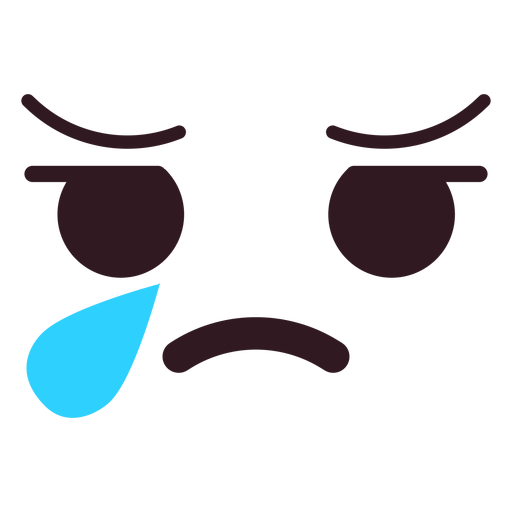 Cara de emoticon llorando simple - Descargar PNG/SVG transparente