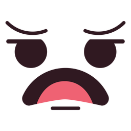 Einfaches enttäuschtes Emoticon-Gesicht PNG-Design